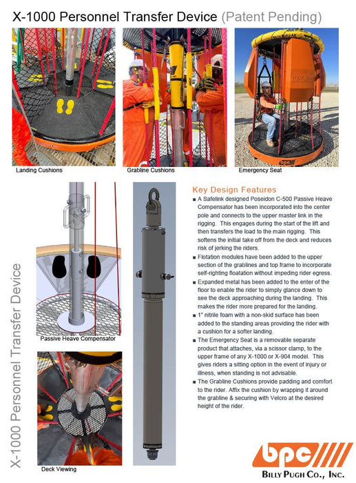 Billy Pugh X - 1000 - 4 Personnel Transfer Device - ZenverasKVX - 1000 - 4