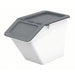 Shutter 1010110 Storage Bin Stack and Nest, Plastic, White, 11 1/4 in H, 16 1/8 in W - ZenverasKV172J76