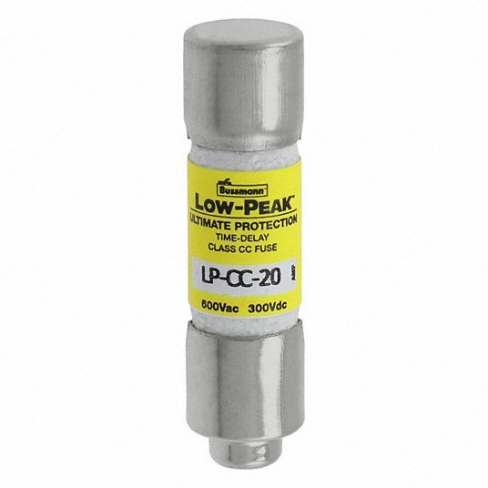 Eaton Bussmann LP - CC - 20 CC Class Time Delay 20A 600V AC Non - Indicating Fuse - ZenverasKV1CX53