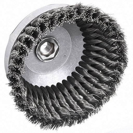 Weiler 93398 Cup Brush Twisted Steel, 5 in Dia, 0.023 in Fill Dia, 5/8" - 11 Arbor - ZenverasKV4F714