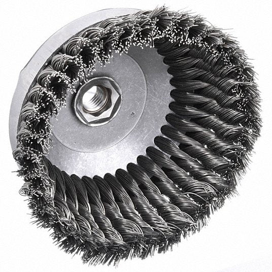 Weiler 93398 Cup Brush Twisted Steel, 5 in Dia, 0.023 in Fill Dia, 5/8" - 11 Arbor - ZenverasKV4F714