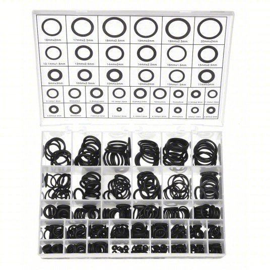 KVM Tools KV1RGY3 O - Ring Assortment Metric, Buna N, 500 Pieces, 36 # of Sizes, 70 Shore A - ZenverasKV1RGY3