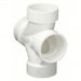 KVM Tools 1WJR9 Double Sanitary Tee Sch 40, 2 in x 2 in x 2 in x 2 in Fitting Pipe Size, White - ZenverasKV1WJR9