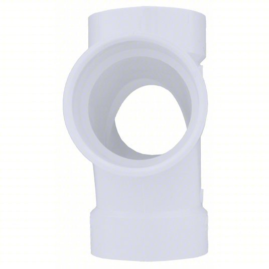 KVM Tools 1WJR9 Double Sanitary Tee Sch 40, 2 in x 2 in x 2 in x 2 in Fitting Pipe Size, White - ZenverasKV1WJR9
