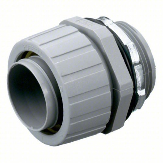 Hubbell P100NGYA Liquid-Tight Conduit Fitting 1 in Trade Size, Straight, Insulated, Gray - ZenverasKV6D092
