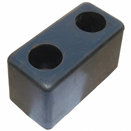 KVM Tools KV22NT82 Dock Bumper D, 6 in x 3 1/2 in x 3 1/2 in, Solid Rubber, Rubber, 1 1/2 in Access Hole Dia, Angle - ZenverasKV22NT82