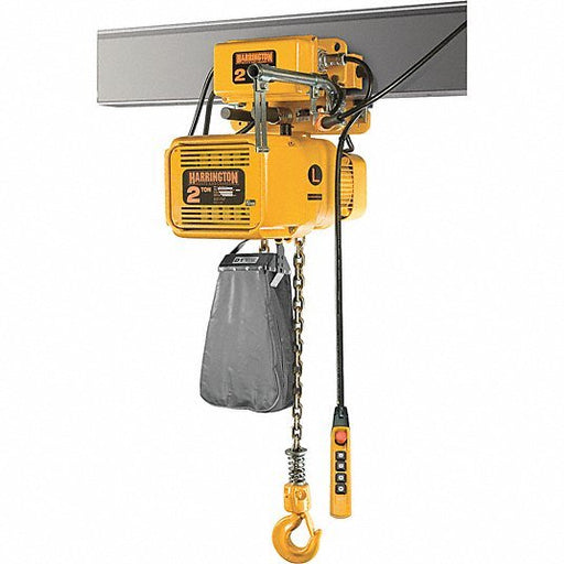 Harrington NERM020CD - L - 20 / 230V Electric Chain Hoist H4 Heavy Duty, Motorized Trolley, 230V AC, 20 ft Lift Lg - ZenverasKV23XR89