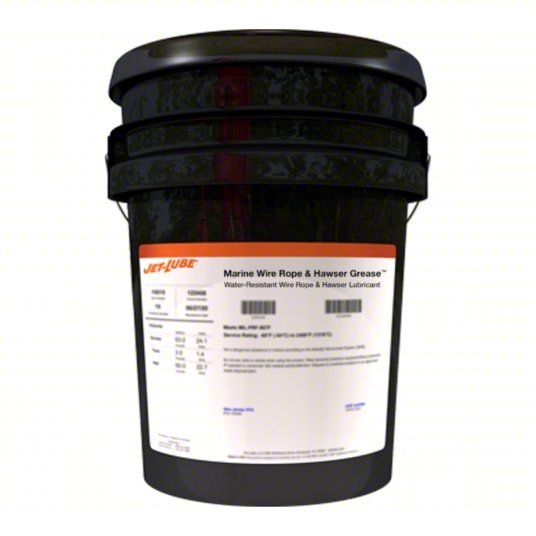 Jet-Lube 34516 Multipurpose Grease Marine Wire Rope & Hawser Grease, 5 gal, Pail, NLGI 2 - ZenverasKV26W748