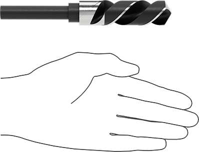 McMaster 2933A65 1/2" Diameter Reduced - Shank Drill Bit Black - Oxide High - Speed Steel, 59/64" Size - ZenverasKV2933A65