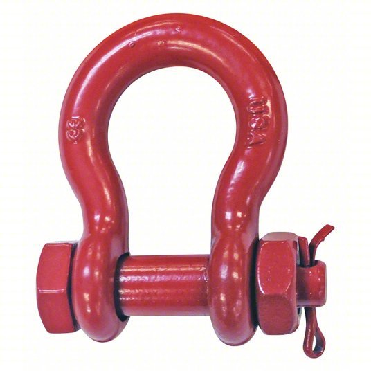 Crosby 1019524 Anchor Shackle, 9,500 lb Working Load Limit, 2 in Compatible Sling Wd, Silver - ZenverasKV29WP74