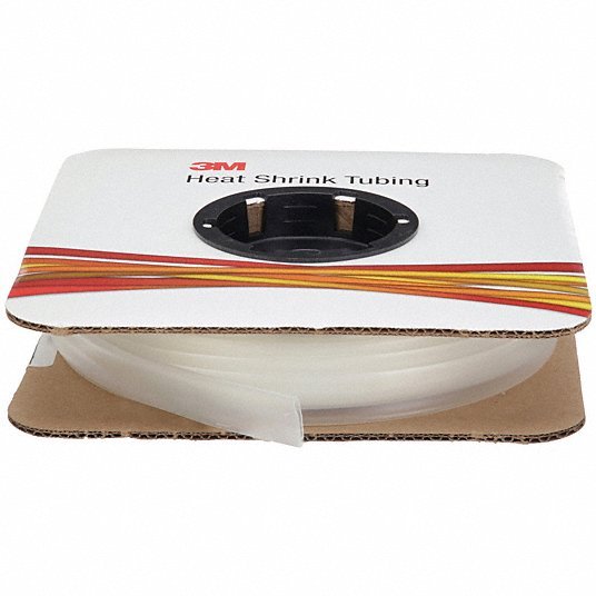 3M FP301 - 1/4 - 100' - CLEAR - SPOOL Heat Shrink Tubing: 0.25 in I.D. Before Shrinking, 0.13 in I.D. After Shrinking, 100 ft Lg, Clear - ZenverasKV4NKN7