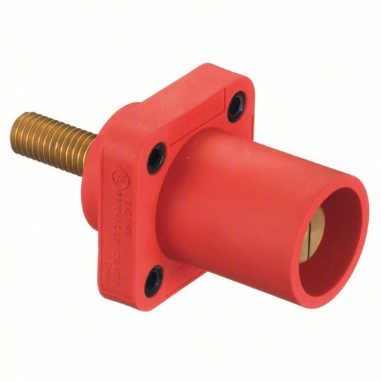 Hubbell HBLMRSR Receptacle For Female Connectors, 400A, Straight, Red, Square, Through Hole Mounting - ZenverasKV2XB72
