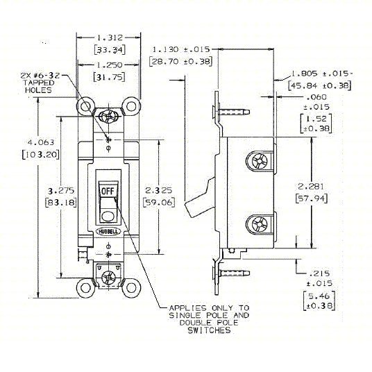 Hubbell HBL1224I Wall Switch Toggle Switch, 4-Way, Ivory, 20 A, Screw Terminals - ZenverasKV5Z727
