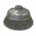 Weiler 14206 Cup Brush Crimped Steel, 5 in Dia, 0.014 in Fill Dia, 5/8" - 11 Arbor - ZenverasKV36RC84