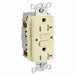 Hubbell GFRTW20I GFCI Receptacle Duplex, Ivory, 5 - 20R, 20 A, 125V AC, 2 Pole / 3 Wire, Screw Terminals - ZenverasKV39EA82