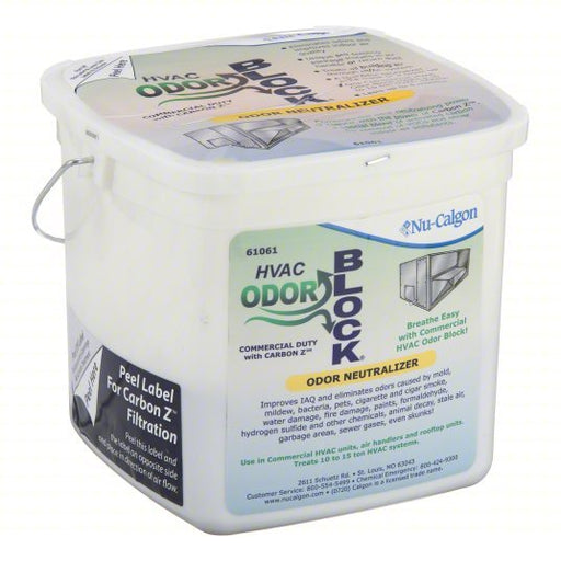 Nu - Calgon 61061 System Odor Neutralizer ClenAir Original, 8.5 lb Pail, 2,500 sq ft, Fresh, White - ZenverasKV40TC98