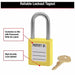 Master Lock 410YLW Lockout Padlock Keyed Different, Thermoplastic, Std Body Body Size, Metal, Yellow - ZenverasKV4FG05