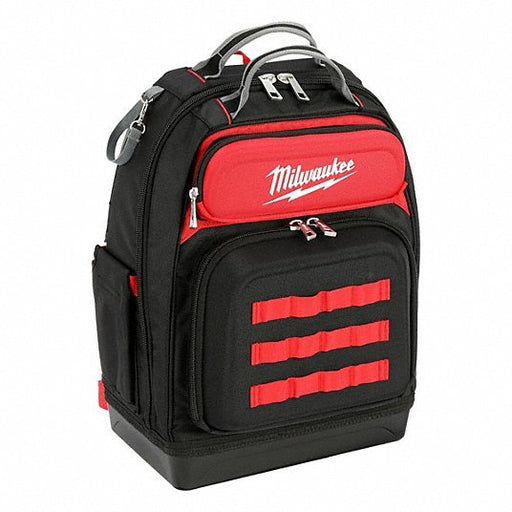 Milwaukee 48 - 22 - 8201 Tool Backpack 18 in W 9 7/16 in D 20 3/8 in H, Ballistic Nylon, Red, 46 Inside Pockets - ZenverasKV416P44
