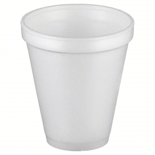 Dart 12J12 Disposable Hot/Cold Cup 12 oz Capacity, White, Foam, Unwrapped, Patternless, 1,000 PK - ZenverasKV1PTN5