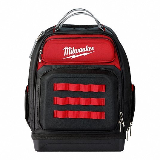 Milwaukee 48 - 22 - 8201 Tool Backpack 18 in W 9 7/16 in D 20 3/8 in H, Ballistic Nylon, Red, 46 Inside Pockets - ZenverasKV416P44