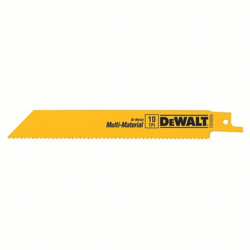 Dewalt DW4806 Reciprocating Saw Blade 10 Teeth per Inch, 6 in Blade Lg, 3/4 in Ht, Straight Back, 5 PK - ZenverasKV4TF58
