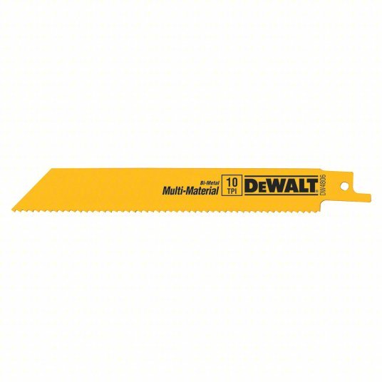 Dewalt DW4806 Reciprocating Saw Blade 10 Teeth per Inch, 6 in Blade Lg, 3/4 in Ht, Straight Back, 5 PK - ZenverasKV4TF58