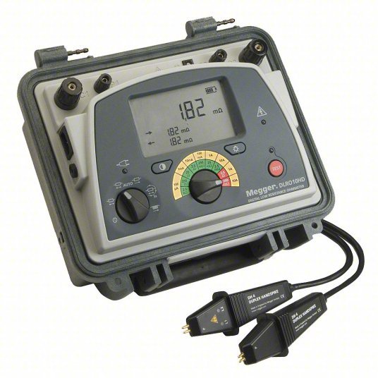 Megger DLRO10HD Micro Ohmmeter CAT III 300V, 250 microohm Max Insulation Resist, 5 Digits, Digital - ZenverasKV4WXR6