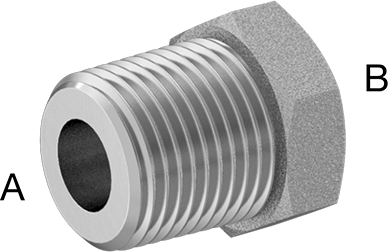 McMaster 50925K341 Compact Extreme - Pressure Steel Pipe Fitting Bushing Adapter, 1/4 NPTF Male x 1/8 NPTF Female - ZenverasKV50925K341