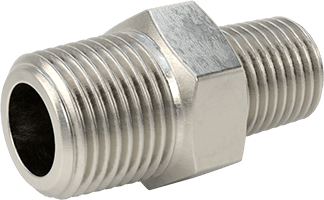 McMaster 51205K133 Extreme - Pressure 316 Stainless Steel Pipe Fitting Straight Reducer with Hex Body, 3/8 x 1/4 NPTF Male - ZenverasKV51205K133