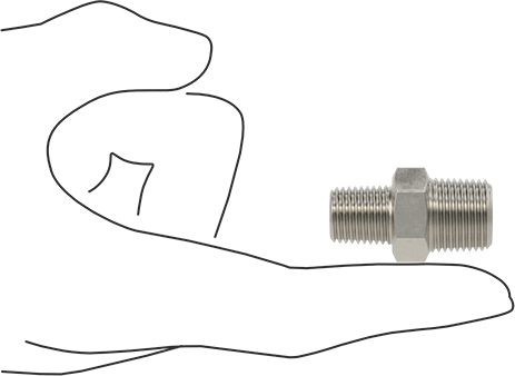 McMaster 51205K133 Extreme - Pressure 316 Stainless Steel Pipe Fitting Straight Reducer with Hex Body, 3/8 x 1/4 NPTF Male - ZenverasKV51205K133