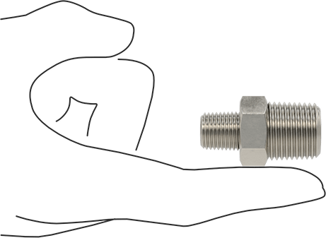 McMaster 51205K139 Extreme - Pressure 316 Stainless Steel Pipe Fitting Straight Reducer with Hex Body, 1/2 x 1/4 NPTF Male - ZenverasKV51205K139