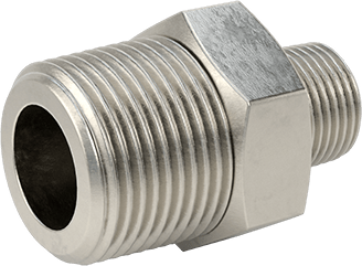 McMaster 51205K143 Extreme - Pressure 316 Stainless Steel Pipe Fitting Straight Reducer with Hex Body, 3/4 x 3/8 NPTF Male - ZenverasKV51205K143