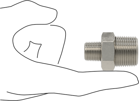 McMaster 51205K143 Extreme - Pressure 316 Stainless Steel Pipe Fitting Straight Reducer with Hex Body, 3/4 x 3/8 NPTF Male - ZenverasKV51205K143
