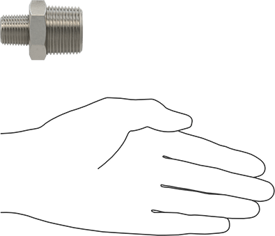 McMaster 51205K149 Extreme - Pressure 316 Stainless Steel Pipe Fitting Straight Reducer with Hex Body, 1 x 1/2 NPTF Male - ZenverasKV51205K149