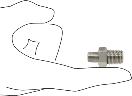 McMaster 51205K191 Extreme - Pressure 316 Stainless Steel Pipe Fitting Straight Reducer with Hex Body, 1/4 x 1/8 NPTF Male - ZenverasKV51205K191