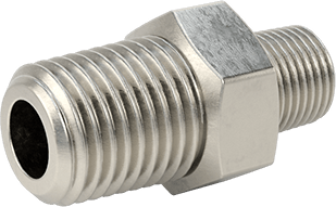 McMaster 51205K191 Extreme - Pressure 316 Stainless Steel Pipe Fitting Straight Reducer with Hex Body, 1/4 x 1/8 NPTF Male - ZenverasKV51205K191