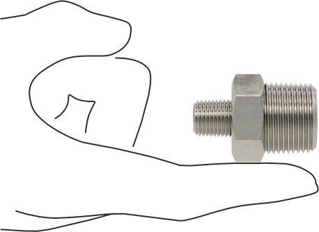 McMaster 51205K201 Extreme - Pressure 316 Stainless Steel Pipe Fitting Straight Reducer with Hex Body, 3/4 x 1/4 NPTF Male - ZenverasKV51205K201