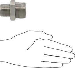 McMaster 51205K206 Extreme - Pressure 316 Stainless Steel Pipe Fitting Straight Reducer with Hex Body, 1 - 1/4 x 1 NPTF Male - ZenverasKV51205K206