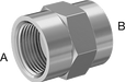 McMaster 51205K232 Extreme - Pressure 316 Stainless Steel Pipe Fitting Straight Reducer with Hex Body, 1 x 1/2 NPTF Female - ZenverasKV51205K232