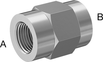 McMaster 51205K747 Extreme - Pressure 316 Stainless Steel Pipe Fitting Straight Reducer, 1/2 x 3/8 NPT Female - ZenverasKV51205K747