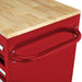 KVM Tools Yukon KV57805 46 in. 9 Drawer Mobile Storage Cabinet with Solid Wood Top, Red - ZenverasKV57805