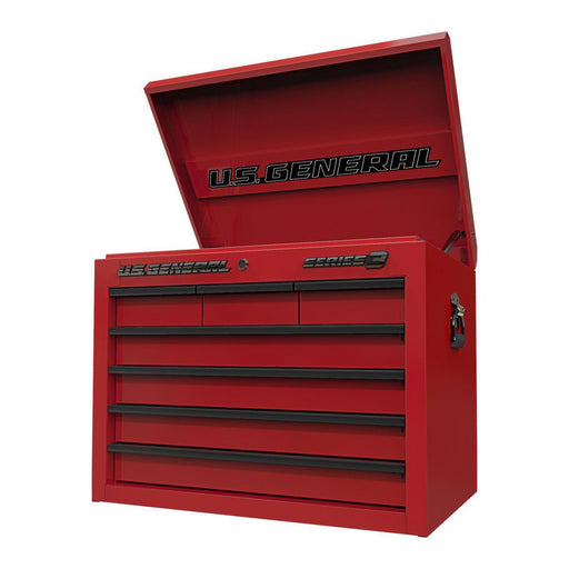 KVM Tools US General KV58715 27 in. x 22 in. Top Chest, Series 3, Red - ZenverasKV58715