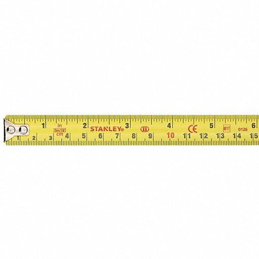 Stanley 33 - 158 Tape Measure Inch/Metric, Nonmagnetic Single Hook Tip, Chromed Plastic, 16 ft / 5 m, Silver - ZenverasKV5C572