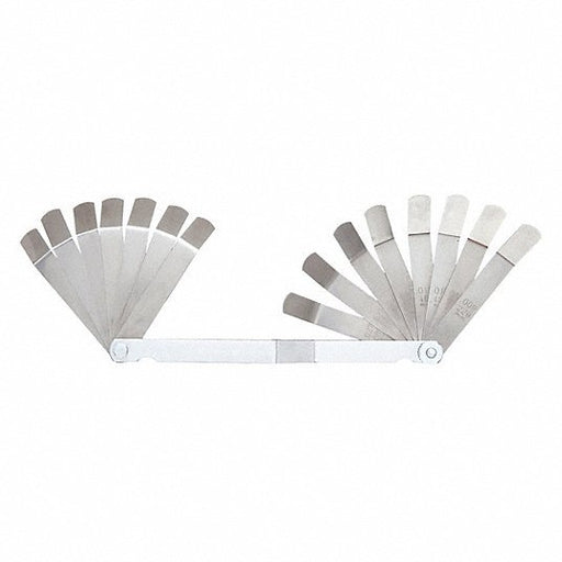 Proto J000R Bent Feeler Gauge Set Inch, 16 Feeler Blades, 3 in Blade Lg, Bent Blade Blade, Steel - ZenverasKV5C588