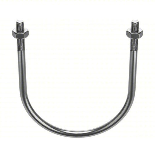Fabory U17567.050.0600 Standard U - Bolt 1/2" - 13 Thread Size, For Pipe Size 6 in, 8 3/8 in Inside Ht, Stainless Steel, Plain - ZenverasKV5YU98