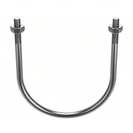 Fabory U17567.050.0600 Standard U - Bolt 1/2" - 13 Thread Size, For Pipe Size 6 in, 8 3/8 in Inside Ht, Stainless Steel, Plain - ZenverasKV5YU98