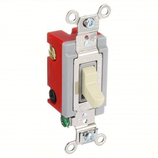 Hubbell HBL1224I Wall Switch Toggle Switch, 4-Way, Ivory, 20 A, Screw Terminals - ZenverasKV5Z727