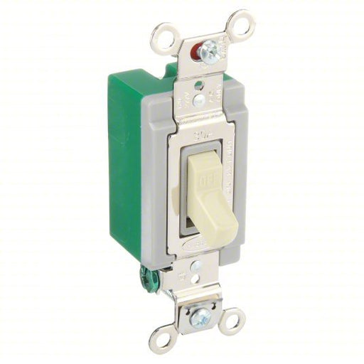 Hubbell HBL3031I Wall Switch Toggle Switch, Single Pole, Ivory, 30 A, Screw Terminals - ZenverasKV5Z809
