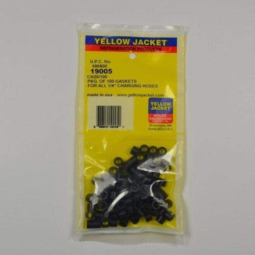Yellow Jacket 19005 Hose Gasket, 1/4 in Hose ID, Rubber, PK100 - ZenverasKV809JP2