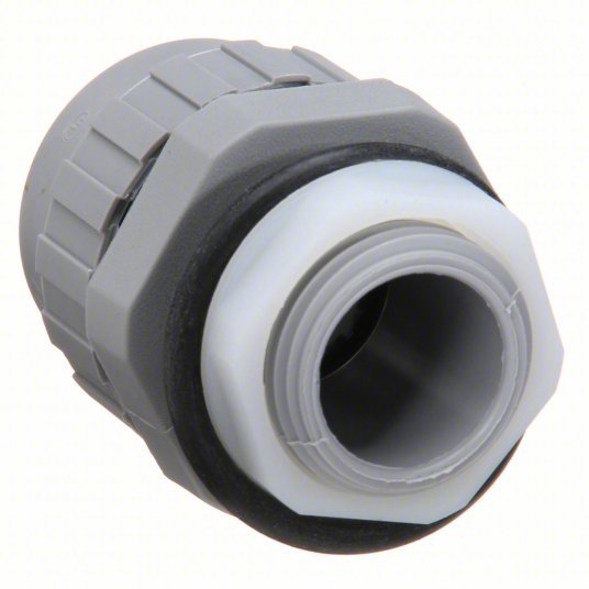 Hubbell P100NGYA Liquid-Tight Conduit Fitting 1 in Trade Size, Straight, Insulated, Gray - ZenverasKV6D092